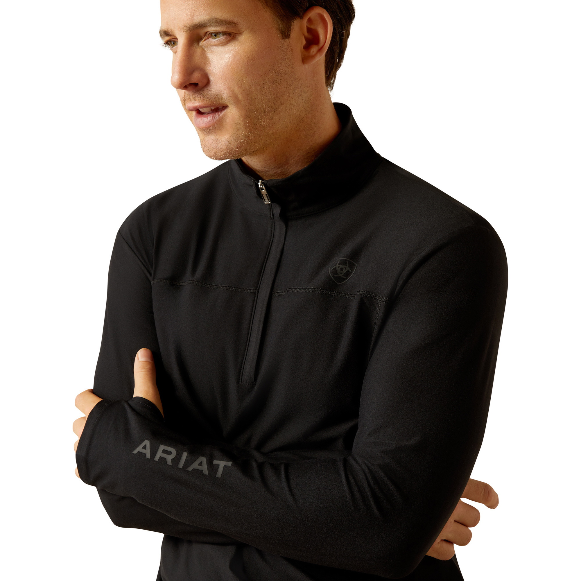 2025 Ariat Herren Lowell 3 . 0 1 / 4 Zip Baselayer 10052129 - Black